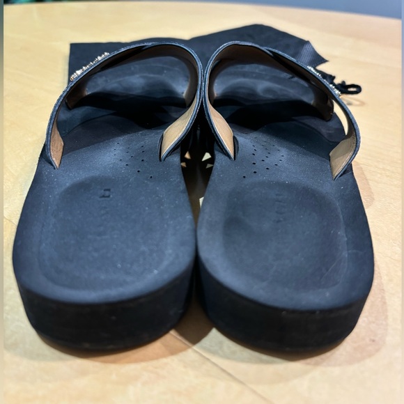 AUTHENTIC COACH Janine Leather Upper, Foam Logo Monogrammed Slides Sandals - Picture 9 of 11